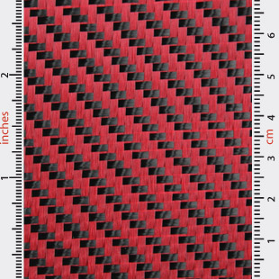 Red Carbon Fibre 2/2 Twill 210g